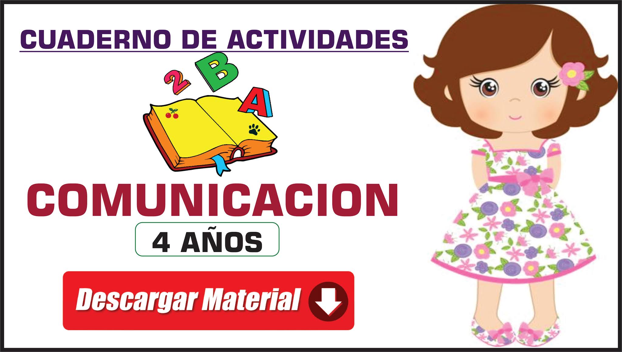 Cuaderno de Comunicación para 4 años 】 | Materiales Educativos